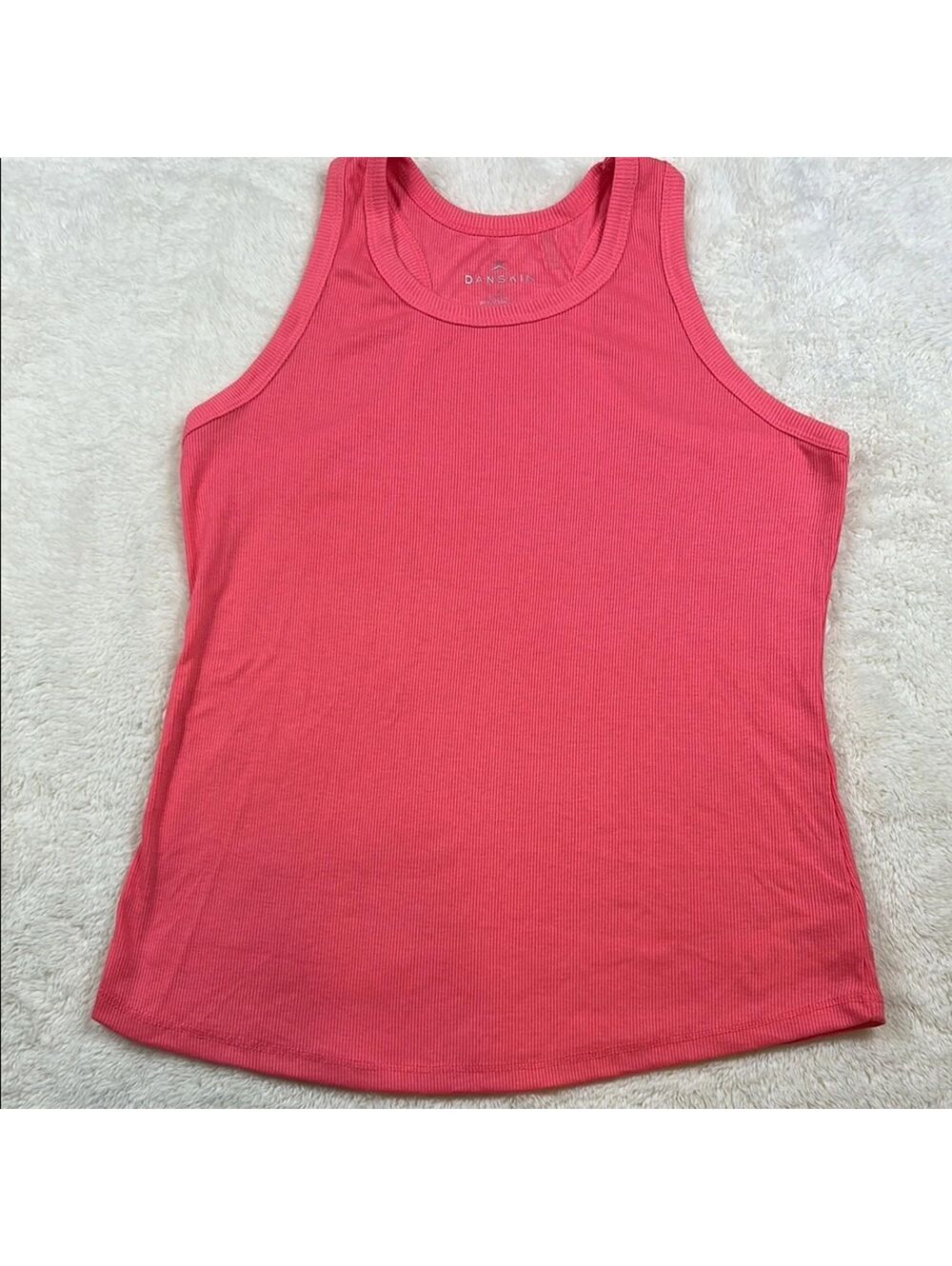 Danskin Women’s Pink Fitted Sleeveless Tank Top Athletic Workout Shirt